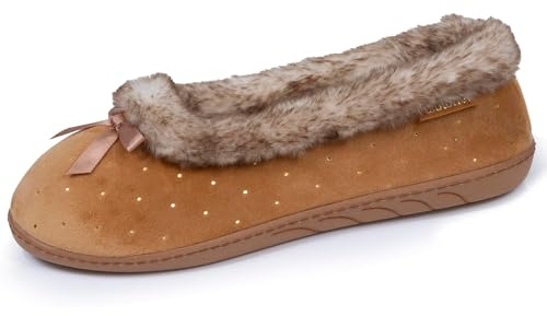 Isotoner Zapatillas zapatillas Bailarinas mujer suela ultra suave, cómodas, suela con memoria de forma 39