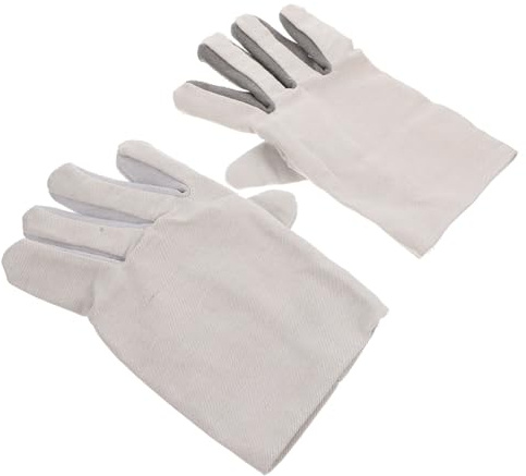 FIXOSHEE Guanti da Protettivi in e Pelle Spesso Resistenti e Abrasione Guanti Laborali Heavy Duty per Protezione Industriale e Saldatura Colore Casuale