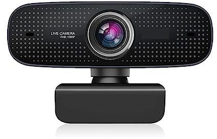 Cámara Web Cámara web Full HD de 1080P con micrófono de reducción de ruido, transmisión de cámara con micrófono incorporado for conferencias, transmisión en vivo, grabación