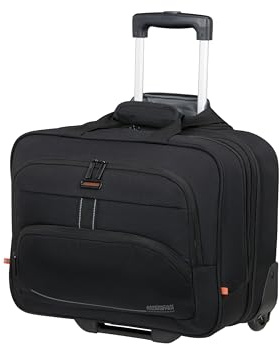 American Tourister at Work NXT - Bolsa Portátil con Ruedas 15.6, Equipaje Cabina Trolley Business, Equipaje de Mano con Compartimento Portátil, Maletín Piloto, Bolsa Cabina Avión, 33 L, Negro