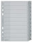 Leitz Register für A5, Deckblatt aus Karton und 10 Trennblätter aus Kunststoff, Taben mit Zahlenaufdruck 1-10, Grau, 12850000