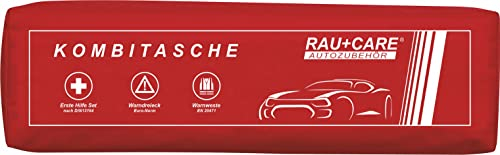 Trio Kombitasche Erste Hilfe Nach Din 13164:2014 mit Warndreieck Ece und Warnweste En20471, Rot