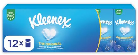 KLEENEX - Mouchoirs étuis Original (24 paquets de 12 étuis) - doux et résistant pour un usage quotidien