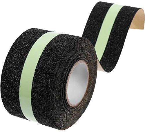 Anti Rutsch Klebeband Glow, Leuchtband Streifen Wasserdichtes Selbstklebendes Anti Upturned Tape für Treppen/Schritte (50mm * 5m)