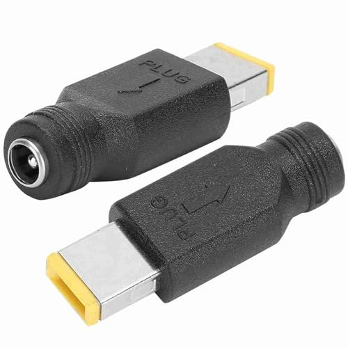 Dpofirs Testa 'adattatore di alimentazione per laptop 2 pezzi, da 5,5 x 2,1 mm femmina a 11 x 5,0 mm maschio quadrato, adatta per notebook/alimentatore portatile, compatibile con 20 V 2,5 A / 20 V 3