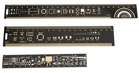 3PCS Electronic Circuit Board Gauge, Multifunctional PCB Ruler, for Electronic Enthusiasts Printed Circuit Board Accessory Electronic Engineers Measuring Tool
