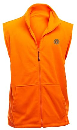TrailCrest by Treel Men's Fleece Safety Blaze Orange High Visibility Hunting Vest, 4X
