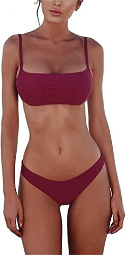 Ronronner Mujer Bikinis Brasileños Ropa de Baño Push Up Dos Piezas con Relleno Traje de Baño Traje de baño de Tanga de Cintura Baja Trajes de baño Adecuado Viajes Playa La Natacion Bañador Mujer