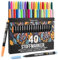 Fabric Pens - Set of 40 - Non Toxic, Indelible and Permanent Fabric Paint, Pens Fine Point Tip - Fine Point Textile Marker Pen