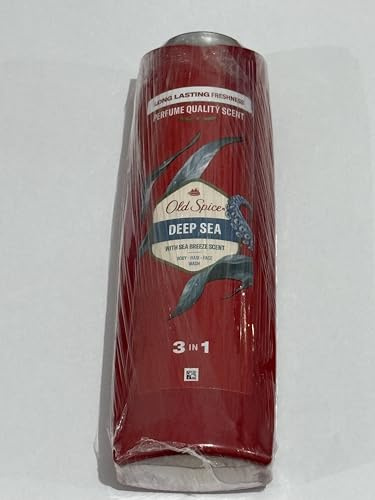 Old Spice Deep Sea 3-in-1 Shower Gel & Shampoo for Men, 400 ml, Long-Lasting Fresh Fragrance in Perfume Quality, Deep Cleansing for Hair, Facial Body, Gentle Skin Feeling