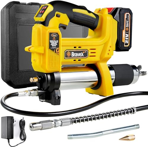 Bravex Cordless Grease Gun Compatible with Makita Battery, 12,000 PSI