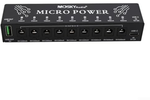 Guitar for Pedal Power Supply with 9 Isolation Outputs and Enhanced Noise Reduction Features
