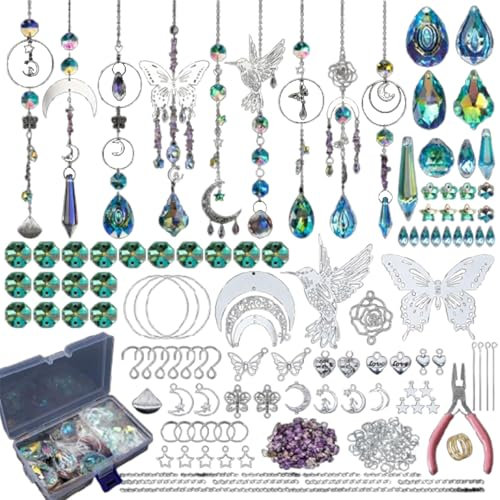 DIY Cristal Suncatchers,Suncatcher, Kits de Fabrication de Attrape Soleil, Pendentif Cristal à Suspendre Attrape Lumière pour fenêtre, Jardin, Noël Extérieur