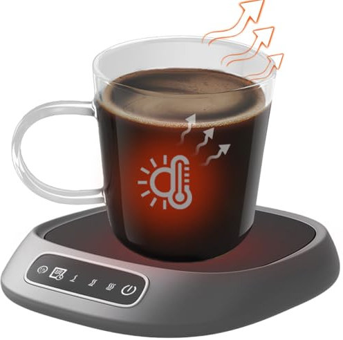 Scalda-tazze da caffè, scalda-tazze elettrico USB intelligente, 3 impostazioni di temperatura, scaldabicchieri intelligente per casa e ufficio, tazza da caffè, tazza da latte, tazza d'acqua, teiera