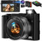 Digital Camera,Bofypoo 64MP Autofocus Vlogging Camera with Front and Rear Dual Cameras 32G Memory Card,4K Compact Digital Camera with 16X Digital Zoom for Beginners(Black)