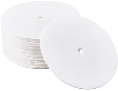 CREATCABIN 200 Stück Perkolator Kaffeefilter Scheibenkaffeefilter Einweg Kaffeefilterpapier Ungebleicht Flach Rund Weißes Netz Ersatzpapierfilter Mit Loch Für Camping Kaffeemaschinen 8.2cm