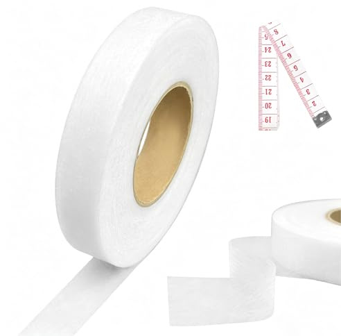 Zeeorymn - Cinta adhesiva termofusible (64 metros), dobladillo sin costuras para pantalones, cortinas y tejidos, fácil de usar, banda de fijación termoadhesiva (20 milímetros x 64 metros), color