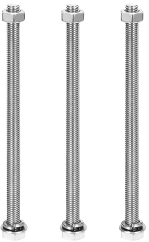 QUARKZMAN M8 x 140mm 304 Edelstahl Sechskantschrauben Muttern, 3 Sets