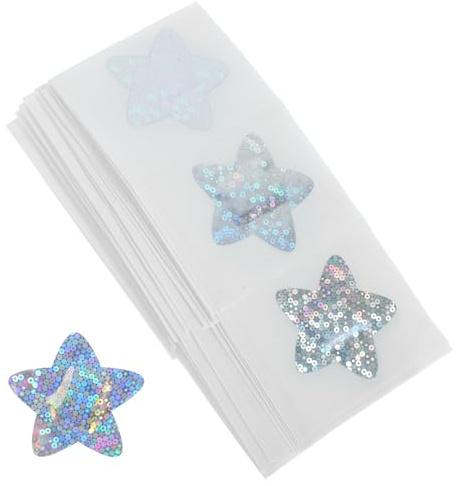 ORFOFE 40 Piezas Adhesivos Estrella Infantiles con Purpurina Impermeables y Transpirables Apósitos Decorativos para Heridas y Cortes Banda Adhesiva Segura para Piel Sensible para Niñas