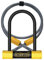 Onguard Bulldog 8015 Mini D-Lock 140mm, 13mm Diameter Shackle, Includes 120cmx10mm Looped Cable, Silver Sold Secure Rated
