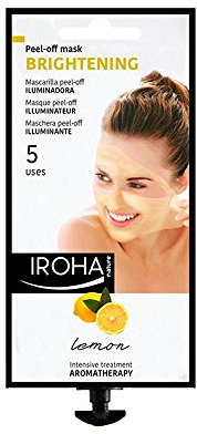 Iroha Nature Maschera per il viso in Crema Peel Off Illuminante con Limone, 5 usi (1 x 25 g)