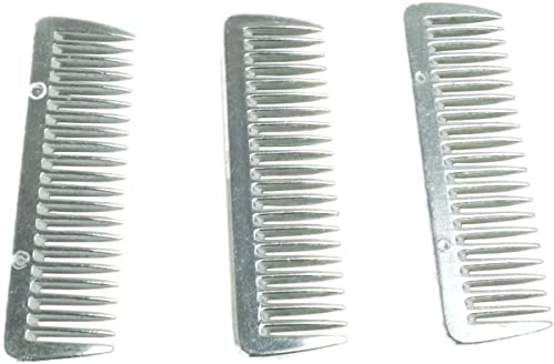 SXYH 3PCS Stainless Metal Pulling Combs Horse Mane Tail Mini Pocket Combs 4013 …
