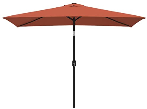 vidaXL Sonnenschirm 300x200 cm Terrakotta Ampelschirm Marktschirm Gartenschirm
