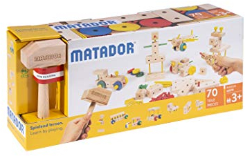 Matador 21070 M070 Baukasten, ab 3 Jahren, holzfarben, bunt