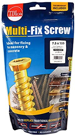 TIMCO Tornillos de Concreto Plano Avellanado Oro - 7,5 x 60