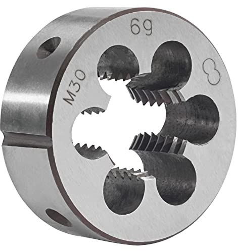 Aceteel M30 x 3,5 mm metrisches rundes Gewindeschneider, Rechtshänder, Maschinen-Schneideisen M30 x 3,5 mm