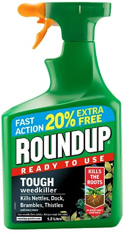 easylife lifestyle solutions Roundup Weed Killer Extra Strong Spray, 1.2L Glyphosate Weedkiller with Non-Drip Trigger, Lawn Weed Killer and Strong Weedkiller for Driveways