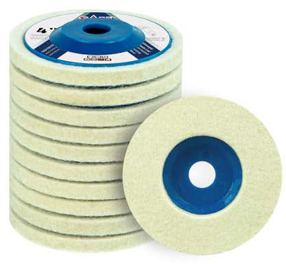SALI 10 styck vinkelslipare ull svavelskiva 100mm polertillbehör vinkelslip polerskiva svavelskiva flex polerskivor slipverktyg för glas, keramik, plast, bil
