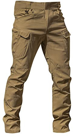 Engelbert Und Strauß Militär Fan Ix7 Multi Pocket Latzhose Arbeitshose Männer Stretch Cargo Hose Braun (XL)