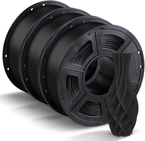 ANYCUBIC PLA Filament 1.75mm Schwarz 3kg, 3D Drucker Filament PLA, Filament 3d Druckmaterialien für FDM 3D-Drucker, Intelligente Identifikation