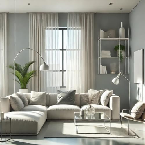 K&L Wall Art Seidenmatt Wandfarbe Graue Innenwandfarbe modern Wandschutz Anstrich 5Liter Beton Optik