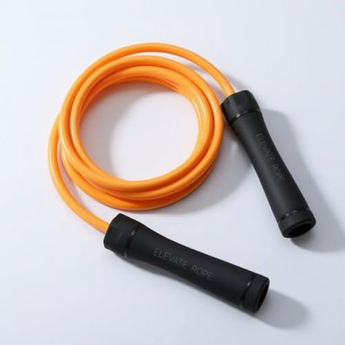 Höj gravitation tungt rep – 3 m, 10 mm PVC – öka musklerna, konditionsträning och styrka – släta lager – perfekt inomhus/utomhus och viktminskning. (Orange aspiration)