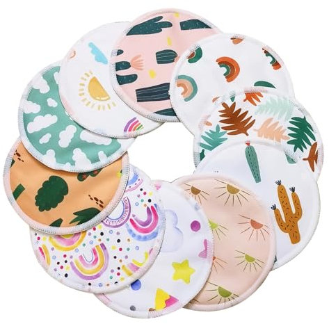 MOVEBO Weiche waschbare Stilleinlagen – wiederverwendbare Stilleinlagen zum Stillen, Stilleinlagen zum Auslaufschutz – 10 Stück