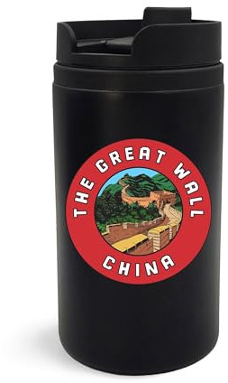 The Great Wall of China Travel Emblem Travel Mug, Travel Tumbler, Insulated Coffee Cup, Portable Mug