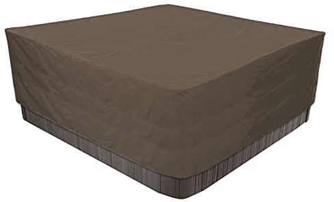 Vattentätt badtunna skydd för utomhusjacuzzi – dammtätt, vindtätt spa-skydd för terrasser och uteplatser, 240 x 240 x 85 cm – hållbart och tungt bache imperméable spa