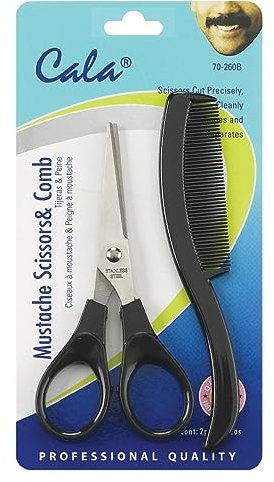 Cala Mustache scissors & comb