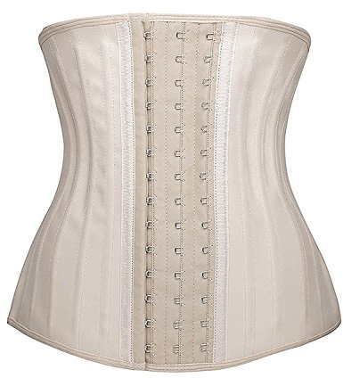 YIANNA Waist Trainer Damen Korsett Bauchweg Body Shaper Latex Corsage Bauch Weg Korsagen Sport Shapewear Corsette Taillengürtel Beige 1210 M