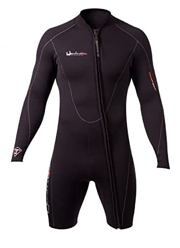Henderson Men's Thermoprene Long Sleeve Front Zipper 3mm Shorty, Black, XX-Large