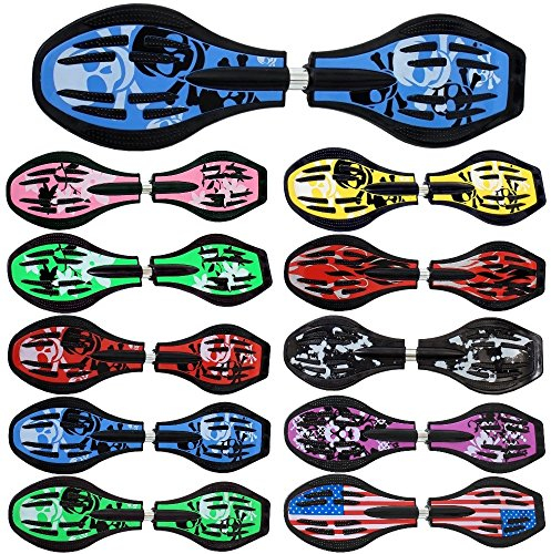 FunTomia Waveboard con LED Ruote - Cuscinetti: 2RS ABEC-9 - Carico Massimo: 120 kg