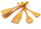 Tuuli Kitchen 4-TLG Kochlöffel Set Holz Kirsche (Kochlöffel, Gabel, Pfannenwender, Grillzange)