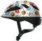 ABUS Kinderhelm Smooty 2.0 - Robuster Fahrradhelm für Kleinkinder im Beifahrersitz - für Mädchen und Jungen - Weiß mit Smileys, M (49-55cm)