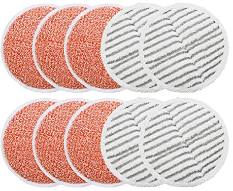 Replacement Pads for Bissell Spinwave Mop: 10 Pads for Bissell Spinwave,Spin Wave,Crosswave Expert/Pet/Cordless Hard Floor 2124 20393 2039a 20399 2039w 23159 23157 Spin Mop Cleaner Scrub Scrubber Pads