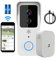 Caméra de sonnette sans fil Tuya sonnette vidéo 5G/2.4GHz double WiFi extérieur sans fil sonnette de porte 1080P étanche IP54 maison intelligente interphone porte téléphone caméra pour maisons, appart