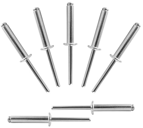 ALLCLEAN 110 Pcs 3/16 x 1 Aluminum Blind Rivets,4.8 x 25mm Pop Rivets,Aluminum Grip and Steel Mandrel