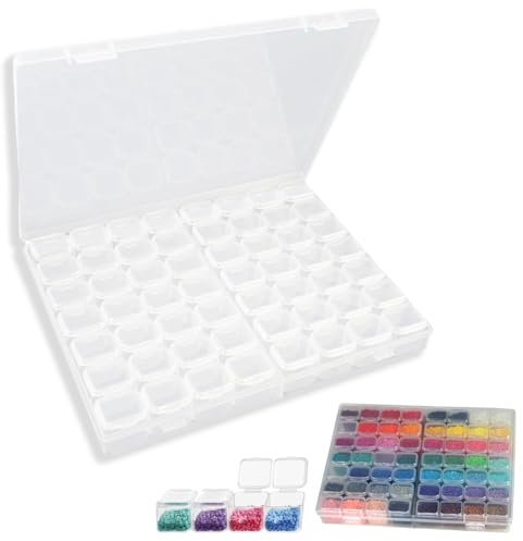 Diamond Painting Aufbewahrungsbox,Diamond Painting Zubehör Boxen,Diamond Painting Box,Perlen Aufbewahrungsbox,Sortierbox Für Kleinteile Storage Box Accessory Boxes (56 Fächer)