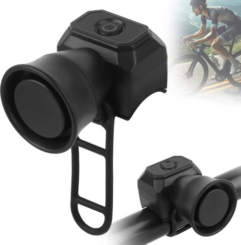 Fahrradklingel Elektrisch, Fahrradhupe Elektrisch Laut, Fahrradklingel mit USB Wiederaufladbar, Mountainbike Anti-Diebstahl-Alarm für Erwachsene Kinder MTB,Rennrad,BMX,Elektroroller